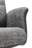 Kare 79945 Fauteuil pivotant + Repose-Pieds Ohio Salt and Pepp