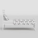 The Original Bed Co. Lit Metal Edwardian Cadre de Lit en Fer avec Sommier à Lattes en Bois 90 x 190 cm Blanc Satiné