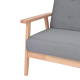 vidaXL Fauteuil Tissu Gris Clair Chaise Salon Séjour Meuble Salle à Manger