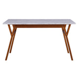 Versanora - Ashton rectangulaire à Manger Faux marbre Table- / Noyer VNF-00079W