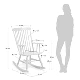 Kave Home - Fauteuil à Bascule Tenzo en Bois Massif de Caoutchouc Naturel