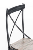 CLP Chaise de Bistro Bromley Chaise Design Industriel - Assise en Bois Piétement en Métal - Idéale pour la Gastronomie - Couleur au Choix : Antique-argenté