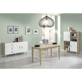Aneby - Table Repas avec Allonge Effet Bois