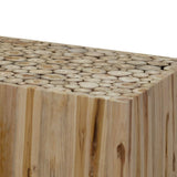 Luckyfu ce Table caffsono en véritable Bois de Teck 90 x 50 x 35 cm.Design Unique et moderno. Table de café Table Basse