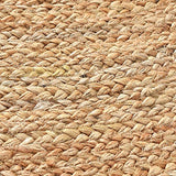 LaLe Living Tapis rond naturel YUVA en toile de jute, rond de 150 cm de diamètre, pour salle à manger, salon, chambre d'enfant, bureau
