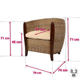 Black Friday Week: -45% Fauteuil Sidney en rotin kubu