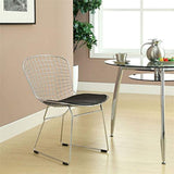 Chaise De Salle à Manger En Fer Moderne, Chaise Creuse, Fauteuil Décoration De Maison Moderne Avec Chaise En Café, (ensemble De 2),Blanc