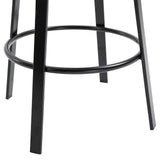IDIMEX Lot de 2 tabourets de Bar BATILDA Chaise Haute pour Cuisine ou comptoir avec Assise réglable en Hauteur Style bistrot Design Retro Industriel, en métal laqué Noir