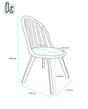 KAYELLES chaises scandinaves bistrot avec Coussin Bold Lot de 2 (Blanc)