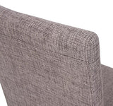 Mendler Lot de 4 chaises de séjour Littau, Tissu Gris, Pieds clairs
