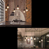 Lustre Araignée Rétro et Suspensions de Plafond, Industriel Abat-jour DIY Ajustable Longueur avec 1.8m Fil E27 pour Salon Salle à Manger Maison
