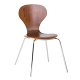 Beliani Chaise de Salle à Manger - siège Design Couleur Bois - Queens