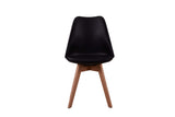 homemania Chaise Andromeda, Set de 2 chaises Noir en Bois et polyuréthane Meuble ameublement Design-per Maison, Bureau, Salon, Salle à Manger, cucina-tavolo, Hauteur Assise 47 cm