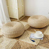 Coussin japonais en tatami, épaissi à la main Coussin en paille de tatami de baie vitrée Coussin en paille N, coussin plat respirant, tapis de sol pour la méditation de yoga