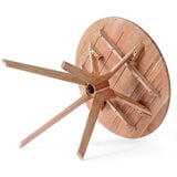Table D'appoint En Bois Massif, Bloc De Construction Tribal En Bois Massif, Table À Manger Ronde, Petit Appartement Simple, Table Ronde Moderne, Table De Négociation Pour Les Loisirs (taille: 75 * 90c