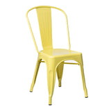 SKLUM Chaise LIX Jaune Salle à Manger Cuisine Style Industriel Finition Gloss