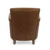 ARREDinITALY Fauteuil Marron Vintage avec revêtement en Similicuir. - Livraison au Plan