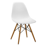 Ensemble de 4 chaises avec Assise en résine, Couleur Blanche, 82 x 46 x 53.5 cm