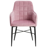 WOLTU 1 Chaise de Salle à Manger Fauteuil de Salon avec Velours Assise métal Pied,Rose BH81rs-1