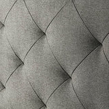 marcKonfort Tête de lit Milano 160X60, Losanges en Tissu Gris, 8 cm d'épaisseur