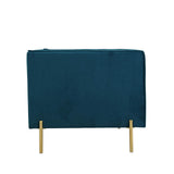 DecoInParis Fauteuil Moderne en Velours Pieds doré Roby (Bleu)