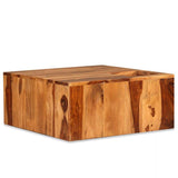 Tidyard Table Basse Bois | Table Basse Industriel | Table Console Bois Massif de Sesham 70 x 70 x 30 cm