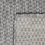 Tapis Intérieur Et Extérieur Balcon Terrasse Tapis Cuisine Monochrome Moucheté, Dimension:200 cm carré, Couleur:Gris