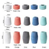 ShAwng Ensemble de 3 Origami Design Vase en céramique Fleur Vase Home Decor Élégant Vase De Table en Porcelaine Artisanat Style Européen-Blanc