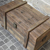 chemin_de_campagne Coffre à roulettes Malle en Bois Style Brocante 90 cm x 56 cm x 55 cm
