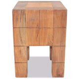Tidyard Tabouret en Bois de Récupération Massif à La Main 28 x 28 x 40 cm