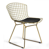 A NGDING Tabouret Nordic Ajourées Grillage Creative Chaise Dossier Fer Forgé Dossier Simple Casual Chaise Ordinateur Banquet Salle Makeup Hôtel Tabouret Simple Banc Métal Siège 81cm * 53cm