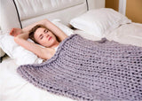 Couverture tricotée Chunky, couvertures en tricot de fil Big Chunky faits à la main, grand câble tricoté, couverture de décor, couverture douce et confortable pour couverture canapé ou canapé de ferme