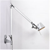 NIUYAO Lampe Applique Murale Bras-Long Réglable Eclairage Décorative-Argent