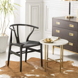 Wishbone Chaise Y en Bois Massif Chaise de Salle à Manger en rotin Naturel Beech-Black