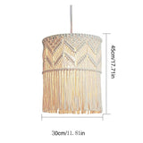 LOVIVER Abat-Jour en Macramé Naturel Suspendu Couvercle de Lumière Plafonniers Lustre MontageTtissé Boho pour Restaurant Salon Maison Café