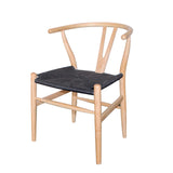Muebles Marieta Old Style now Chaise Wishbone Chêne Naturel Siège Noir