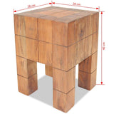 Tidyard Tabouret en Bois de Récupération Massif à La Main 28 x 28 x 40 cm