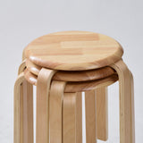 IBUYKE Chaise Salle à Manger/Tabourets de Bar Empilables en Bois Massif Sièges Lisses pour Salon, Cuisine, Bistrot pour Salon, Cuisine, Bistrot Couleur Bois RF-752-4