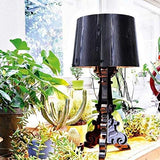 Kartell Bourgie, Lampe de Table, Noir Brillant, Version Dimmable