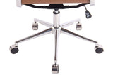 CLP Chaise De Bureau Batley avec roulettes en Similicuir Ou Cuir I Fauteuil Bureau Réglable avec Accoudoirs I Fauteuil De Direction Ergonomique, Couleur:Brun Clair, matière:Similicuir