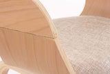 CLP Chaise Design Retro Kingston Tissu I Chaise de Salle à Manger Scandinave Accoudoir Ergonomique I Assise et Dossier Rembourrés I Couleur: Nature/crème
