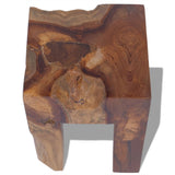 Festnight Tabourets en Teck Massif Table d'appoint Nature Marron 30 x 30 x 40 cm