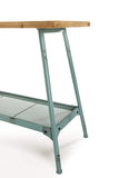 MACABANE HABY Table, Sapin, Bleu, 121X40X74,5