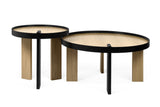 Delamaison Shibuya Table, Chêne, Multicolore, 80 x 80 x 42 cm