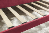 Bobochic BERGEN Canapé de 3 places convertible Rouge 222 x 92 x 90 cm