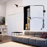 AKBOY Bras Long Applique Murale Vintage Industrielle Spots Muraux avec Interrupteur Tête Réglable Rotatif E27*2 Lampe Murale Intérieur Eclairage Mural Métal Éclairage De Chambre À Coucher,180 * 118cm