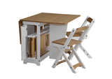 Greenheart Furniture Ensemble de meubles Papillon pour salle à manger avec 4 chaises pliantes