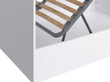 Marque Amazon - Movian - Cadre de lit double avec coffre Idro Modern, 190 x 140 x 80, Blanc