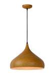 Lucide WOODY - Suspension - Ø 42 cm - Marron (Bois clair) - 44 x 44 x 36 cm (Ref: 76360/01/72)