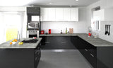 Berlenus CP8HN Meuble Haut de Cuisine avec 2 Portes Noir Haute Brillance 80 cm